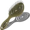 CHIARA AMBRA Spazzola Districante Capelli Bagnati e Asciutti - Spazzola Capelli Ricci Lisci Mossi - Scioglinodi e Anti Rottura per Extension - Ergonomica con Design a Spirale - Verde Oliva