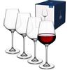 Villeroy & Boch - La Divina Bicchiere Da Vino Rosso Set di 4 Trasparente, Lavabile in Lavastoviglie, Bicchieri Design, Bicchieri Di Vino Grande, Cristallo