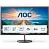 AOC V4 Q32V4 Monitor PC 80 cm (31.5") 2560 x 1440 Pixel 2K Ultra HD LED Nero