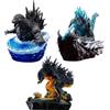 MEGAHOUSE Godzilla Petitrama 3-Set Mini Figure From Zero To Minus One 9 cm MEGAHOUSE