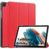 Kepuch Custer Cover per Samsung Galaxy Tab A9+ A9 Plus 11 SM-X210 SM-X216 SM-X218,PU-Pelle Case Custodia - Rosso