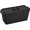 Navaris Pentola Pane da Forno in Ghisa 34 cm - Teglia con Coperchio per Cucinare Stufare - Forno Olandese per Grill Forni Fornelli - Stampo Cuoci Pane
