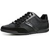 BOSS Sneaker Bassa Saturn Profile, Scarpe da Ginnastica Uomo, Nero Mezzanotte, 39 EU
