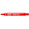 Pentel, pennarello indelebile con punta a scalpello, N60, colore rosso, confezione da 3 pezzi