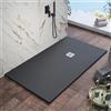 Parama Piatto doccia 80x160cm in marmoresina nero effetto pietra | Kos