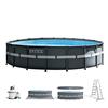 Intex 26330NP - Piscina Fuori Terra Ultra XTR Frame Rotonda, Pompa Filtro 7900 L/h, Scaletta, Telo Base e Copertura, 26423 L, Acciaio e PVC, Grigio, 549x132 cm