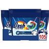 Dash Power Pods Detersivo Lavatrice In Capsule Extra Smacchiante, 105 Lavaggi (3x35), Rimuove anche le macchie secche da 7 giorni, per una pulizia impeccabile