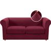 BXFUL Copridivano Chesterfield elasticizzato con fodere per Cuscini Separati per mobili da soggiorno con tessuto jacquard più spesso (2 Posti,Bordeaux)