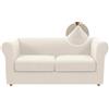 BXFUL Copridivano Chesterfield elasticizzato con fodere per Cuscini Separati per mobili da soggiorno con tessuto jacquard più spesso (2 Posti,Denti bianchi)