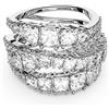 Swarovski Anello Twist Wrap, Taglio misto, Bianco, Placcato rodio