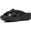 Clarks Sandalo da donna Drift Ave Flat, Tessuto nero/nero, 36 EU