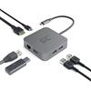 Green Cell® USB-C HUB Adattatore 6 in 1 (3X USB 3.0, HDMI 4K, Ethernet, USB-C) con Power Delivery 87W per MacBook PRO 13/15, dell XPS 13/15 e Compatibile con Dex Samsung S10 / S10+ / S10e / S9+ / S9