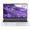 LONGEVINCE Laptop da 17,3 pollici, Celeron N5095 (fino a 2,9 GHz), apertura a 180°, grande display FHD IPS, 16GB DDR4, riconoscimento delle impronte digitali, tastiera retroilluminata. (16+512G)
