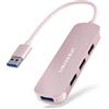 MEANHIGH USB Hub 4-Port per Laptop USB 3.0, 2.0 Multiple USB Port Expander Dongle per MacBook, Surface Pro, XPS, PC, Flash Drive, Mobile HDD