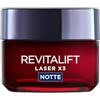 L'Oréal Paris Crema Viso Notte Revitalift Laser tripla azione, Azione Antirughe e Anti-Età, Pelle Ridensificata e e Rinforzata, Con Acido Ialuronico, Vitamina C e Pro-Retinolo, 50 ml