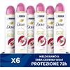 Dove Deodorante Spray Advanced Care Go Fresh Melograno, con Formula Idratante e Delicata sulla Pelle, Senza Alcol, Pelle Asciutta Fino a 72 Ore, Deodorante Uomo e Donna, 6 Pezzi da 150ml