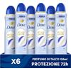 Dove Deodorante Spray Advanced Care Talco, con Formula Idratante e Delicata sulla Pelle, Senza Alcol, Pelle Asciutta Fino a 72 Ore, Deodorante Uomo e Donna, 6 Pezzi da 150ml