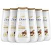 Dove Bagnoschiuma Dolce Nutrimento, Bagnodoccia Idratante, Formula Delicata sul Microbioma della Pelle, con Agenti Idratanti Vegetali, Senza Solfati SLES, Bagnodoccia Uomo e Donna, 6 Pezzi da 225 ml