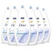 Dove Docciaschiuma Talco, Formula con Idratante Dermo-Naturale, con 1/4 di Crema Idratante, Dermatologicamente Testato, Bagnoschiuma Uomo e Donna, 100% Bottiglia Riciclata* 6 Pezzi x 750 ml