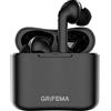 GRIFEMA G-TWS1B, Auricolari senza fili Bluetooth 5.1 Headphones auricolari Bluetooth Sport Wireless Earbuds, Adatto per Correr e Fare esercizio, con custodia di carica e microfono, nero