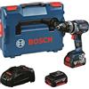 Bosch Professional Sistema 18V Trapano Avvitatore Con Percussione GSB 18V-110 C, Incl. Modulo Di Connettività, Batteria 1x5.0 Ah, Batteria 1x3.0 Ah, In L-BOXX 136, Amazon Exclusive Set