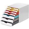 Durable Cassettiera A4 (Varicolor Mix) 7 cassetti, con porta etichetta, multicolore, 762727