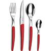 Lou Laguiole 2532RDM000C40 Montana 24 posate per 6 persone, colore: rosso