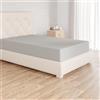 Amazon Basics Lenzuolo con angoli Piazze Francese, 140 x 200 x 30 cm, in 100% Microfibra con altezza da 30cm, Grigio Chiaro
