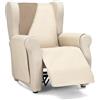 Martina Home Diamond Copridivano imbottito 1 Posto/Relax - Beige/Pelle