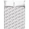 PENSIERI DELICATI Telo Copriletto Matrimoniale 260 x 280 cm, Telo Singolo 100% Cotone Pique, Ideale Come Telo Arredo, Coperta Salva Letto 2 Piazze, Fantasia Love Love Grigio, 100% Made in Italy