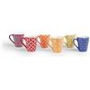 Excelsa 60670 Etnika Set 6 Tazze Mug, Porcellana, Multicolore