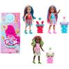 Barbie - Chelsea Pop Reveal Serie Frullati, mini bambola profumata con cucciolo interattivo e 5 soprese con effetto cambia colore incluse, giocattolo per bambini, 3+ anni, JCN89