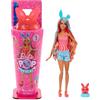Barbie - Pop Reveal Serie Animal Party, bambola con orecchie da coniglietto e cucciolo incluso, 8 accessori a sorpresa con effetto cambia colore, giocattolo per bambini, 3+ anni, JCN87