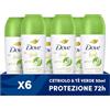 Dove, Deodorante Roll On Advanced Care Cetriolo e Tè Verde, Antitraspirante, Formula Delicata Con Tripla Azione Idratante, Protezione Fino a 48 Ore, Deodorante Uomo e Donna, 6 Pezzi da 50ml