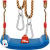 tectake® Altalena da Giardino per Bambini, Altalena da Giardino per Adulti, Ergonomica, Antiscivolo, Altalena a Dondolo da Esterno Regolabile in Altezza, Resistente alle Intemperie - Blu