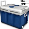 tillvex Frigorifero elettrico Portatile da 40L con rotelle | Mini-frigorifero campeggio da 230 V e 12 V per auto, camion, barca o camper | rinfresca e riscalda | modalità ECO (Blu)