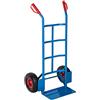 tectake® Carrello Portapacchi con Pneumatici, Carrello Con Ruote Portatutto, Carrello da Giardino, Maniglie in Plastica, Carrello Porta Attrezzi, Telaio in Acciaio, 200 Kg - Blu