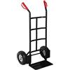 tectake® Carrello Portapacchi con Pneumatici, Carrello Con Ruote Portatutto, Carrello da Giardino, Maniglie in Plastica, Carrello Porta Attrezzi, Telaio in Acciaio, 200 Kg - Nero