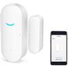 RISOON Sensore WiFi per porte e finestre: rilevatore di finestre intelligente, allarme intelligente Tuya con notifica gratuita, sistema di sicurezza intelligente per la casa, compatibile con Alexa Google