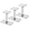 FWEEK Supporto Pali Regolabile 140-200 mm, 3PCS Base Pilastro Regolabile per Gazebo, Supporti Pali Gazebo, Supporto per Pali Legno, 80x80 mm per Recinzioni, Capanni, Carport