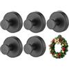 Abiyou 5PCS Acciaio Inox Ventosa Gancio, Gancio Ventosa Neri, Senza Foratura Ganci Ventosa, Gancio a Ventosa, Gancio Riutilizzabile a Ventosa, Gancio Rimovibile a Ventosa, per Bagno, Cucina, Ufficio