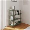 DEGHI Libreria 100x120h cm in metallo verde lucido con 4 ripiani - Lorfar