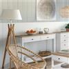 DEGHI Consolle 110x85h cm in legno bianco e naturale con 2 cassetti - Avenue