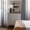 DEGHI Cassettiera 80x85h cm in legno bianco e naturale con 4 cassetti - Avenue