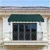 RELAX4LIFE Tenda da Sole per Esterno con Morsetto senza Forare, Telaio Telescopico, Telo Anti-UV, Altezza e Inclinazione Regolabile, Ideale per Balcone e Terrazzo (Verde, 200x175cm)