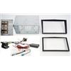 G.M. Production KIT MASCHERINA DOPPIO 2 DIN OPEL CORSA NEW 2011 up in poi GRIGIO LUCIDO / BIANCO