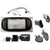 G.M. Production Mascherina NERO OPACO Doppio 2 Din FIAT 500 con ARIA FISSA no gabbia + CAN BUS