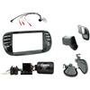 G.M. Production Mascherina NERO LUCIDO Doppio 2 Din FIAT 500 bocchette ARIA no gabbia + CAN BUS