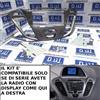 G.M. Production MASCHERINA PER AUTORADIO NAVIGATORE GPS 2 DIN FORD TRANSIT CUSTOM PHOENIX SILVER
