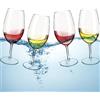 HAHASHOW Bicchiere da Vino Bianco, Tritan-Plastica Divino Calici vino rosso 640ml per campeggio festa, Adatto alla Lavastoviglie, Set di 4